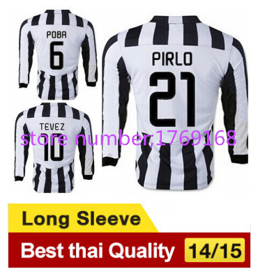 ?2015  Ŭ Ż  Retail ౸  POGBA Ǹ ׺ (14) (15) ౸  Camisa  Futebol / 2015 Hot Club Italy Long Sleeve Soccer Jerseys POGBA PIRLO TEVE